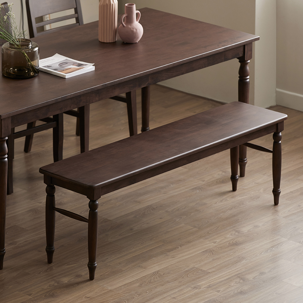 로맨틱캬바레 원목 벤치 카페 빈티지 인테리어 식탁의자 1200