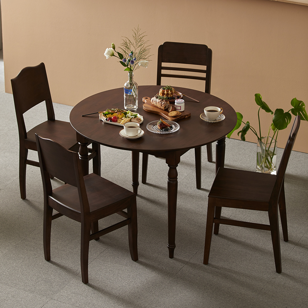 로맨틱캬바레 1964 카페 빈티지 원목 의자 고무나무 엔틱 체어