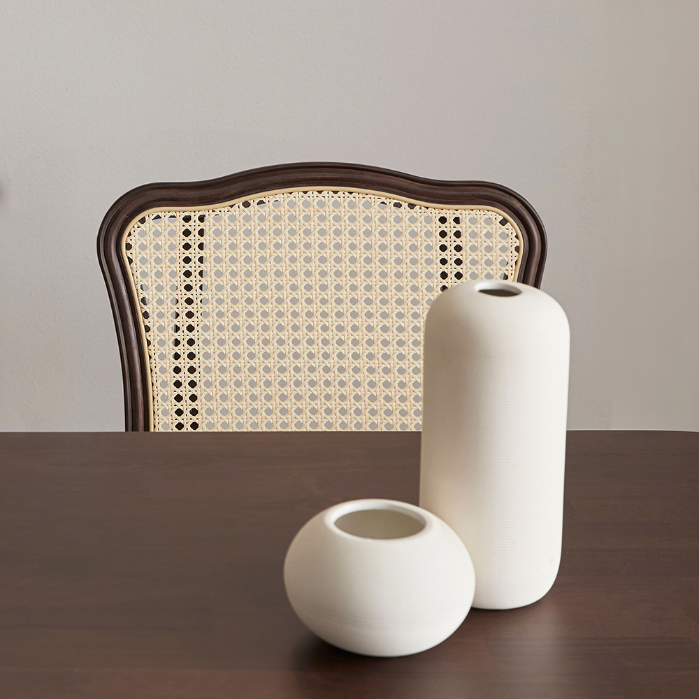 로맨틱캬바레 1965 카페 빈티지 원목 라탄 의자 고무나무 엔틱 체어