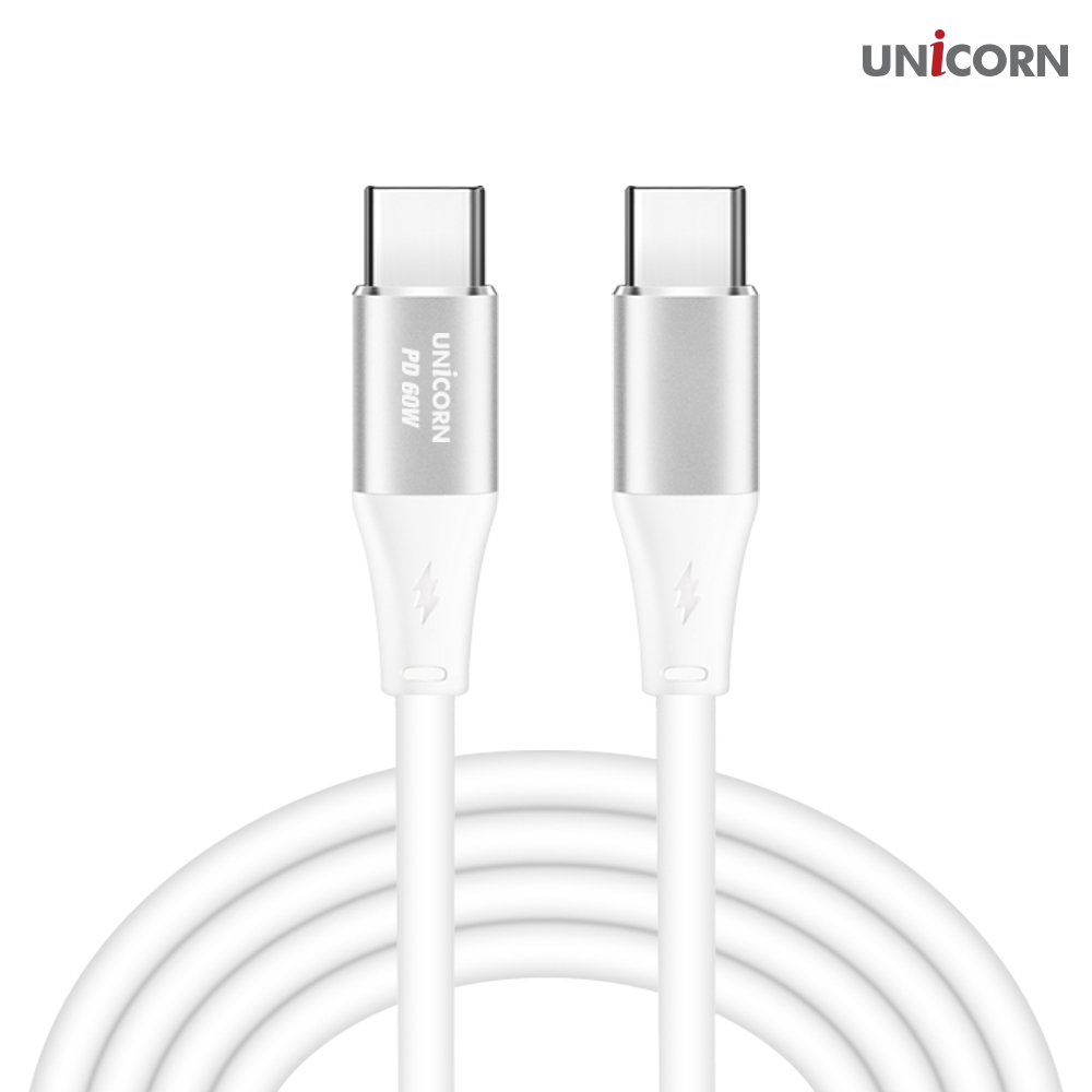 유니콘 CCP-1M 2M C to C 60W 초고속 충전 데이터 케이블 - 메인 이미지