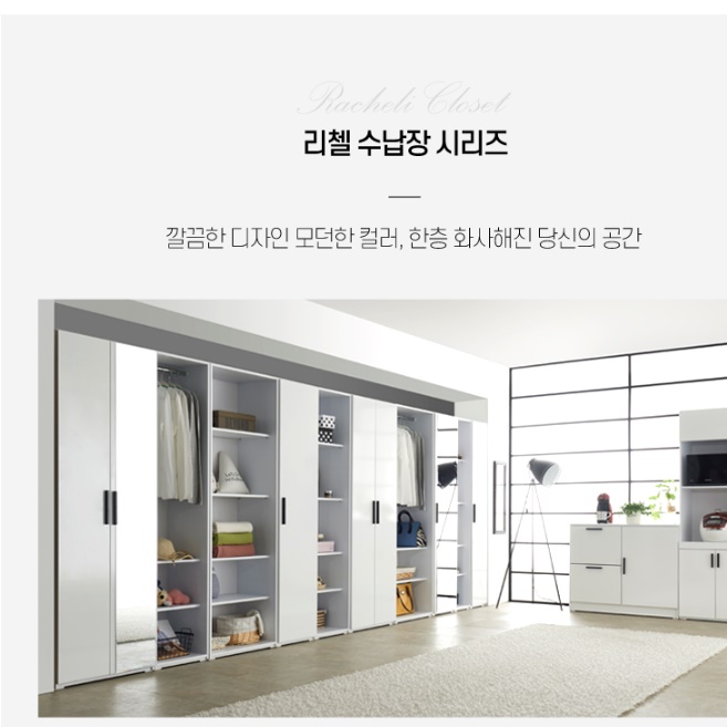 인테리어수납장 여닫이수납장 400 수납정리장 전면 전신거울 시스템수납장 간이 도어장