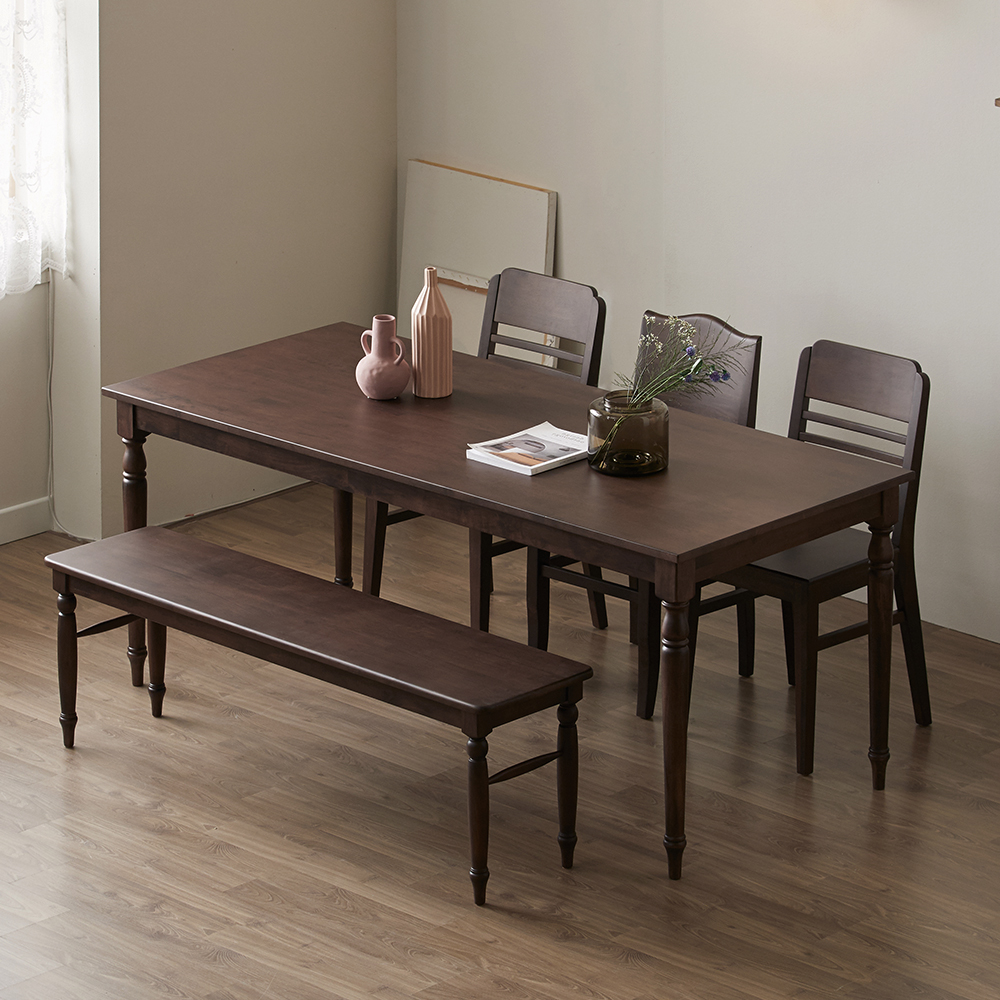 로맨틱캬바레 1964 카페 빈티지 원목 의자 고무나무 엔틱 체어