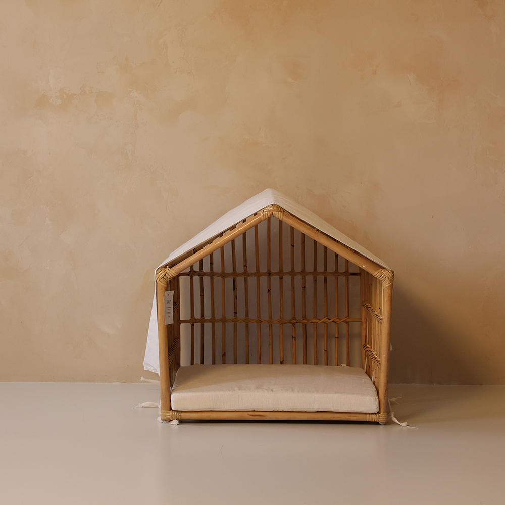 헤일리 Elisha 원목 강아지집 (패브릭 천 포함)