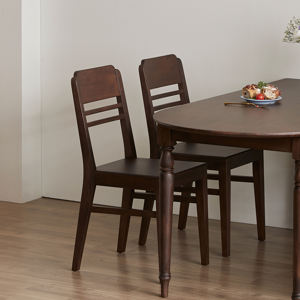 로맨틱캬바레 1964 카페 빈티지 원목 의자 고무나무 엔틱 체어