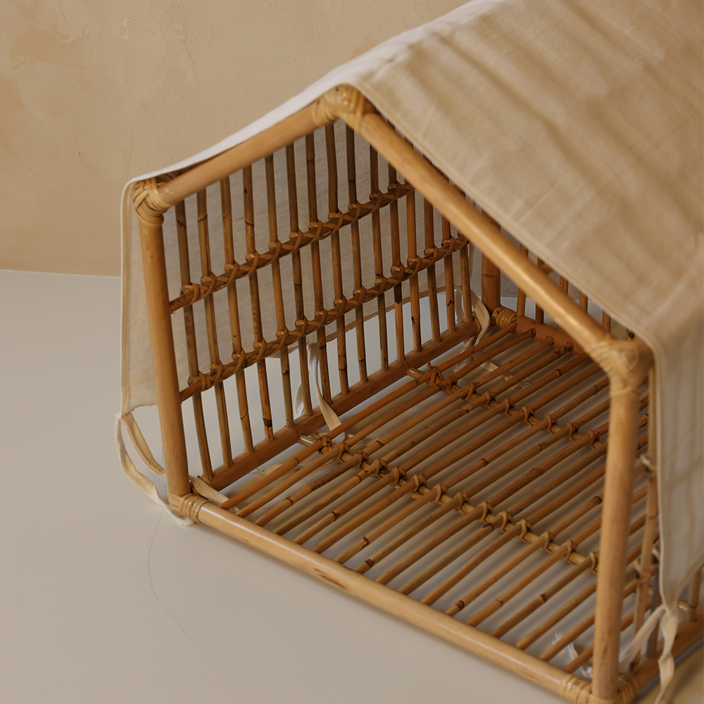 헤일리 Elisha 원목 강아지집 (패브릭 천 포함)