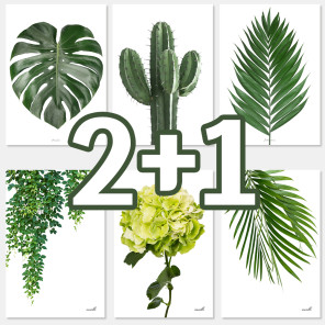 [2+1]식물 플랜테리어 패브릭 액자 카페 인테리어 해바라기 그림 꽃  포스터 개업 집들이 선물