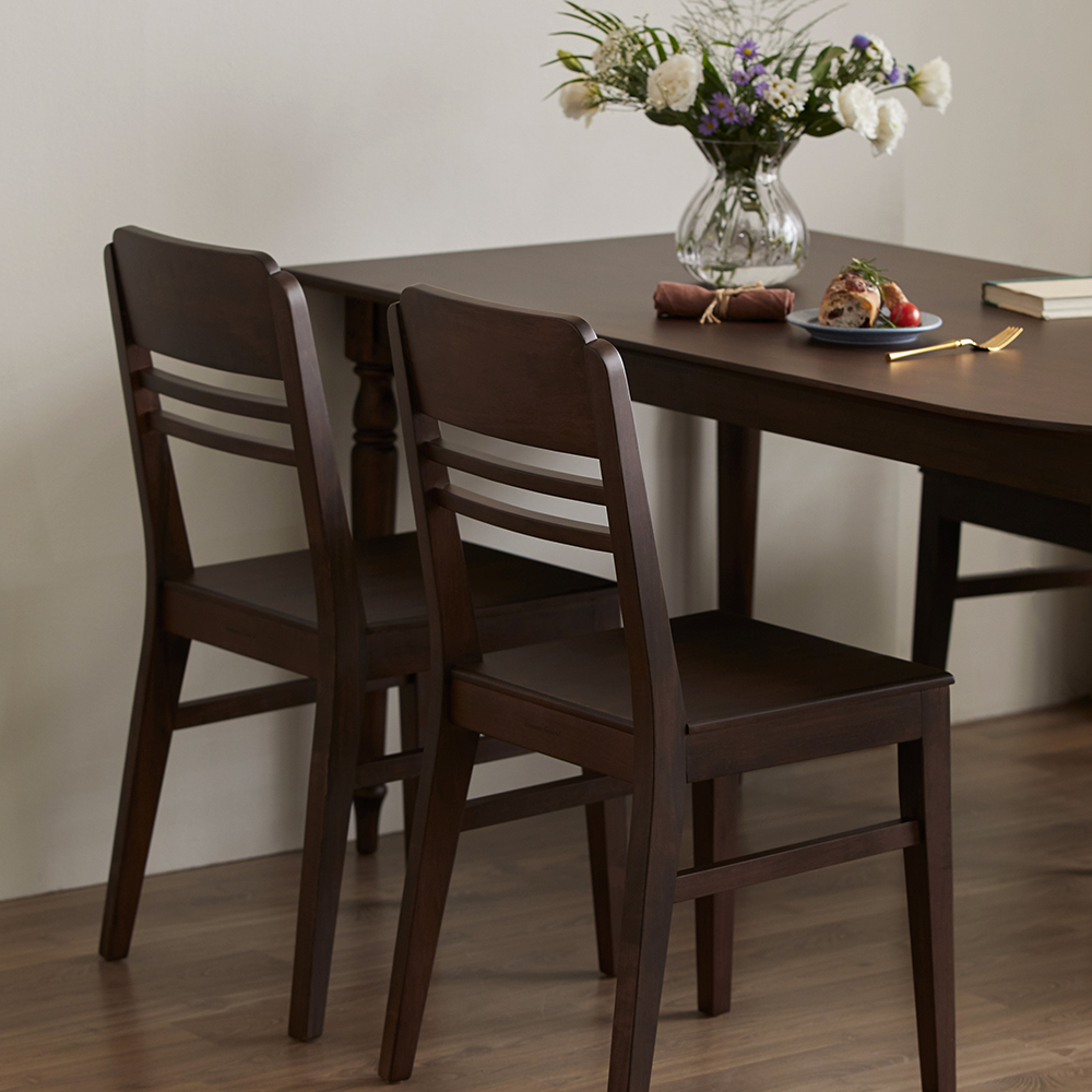 로맨틱캬바레 1964 카페 빈티지 원목 의자 고무나무 엔틱 체어