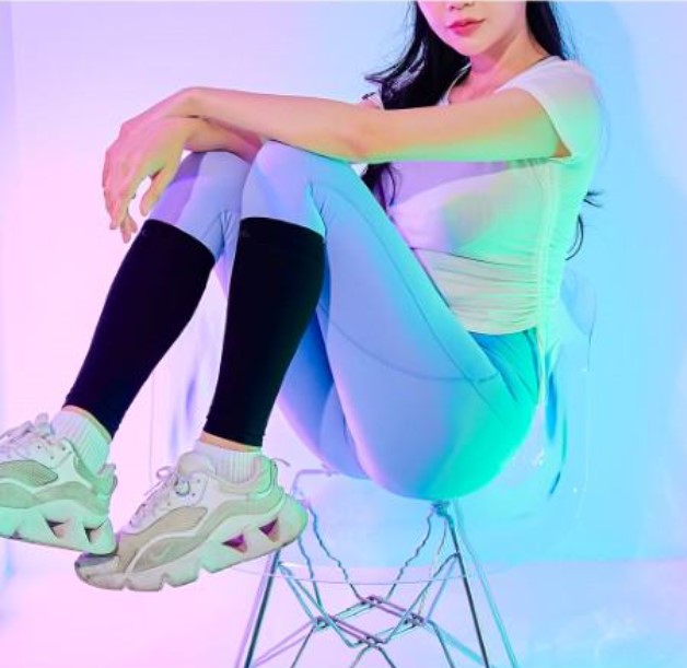 노멀라이프 올데이 종아리 카프 슬리브 다리 보호대 여자 남자 공용 블랙 S - 상세 이미지 2