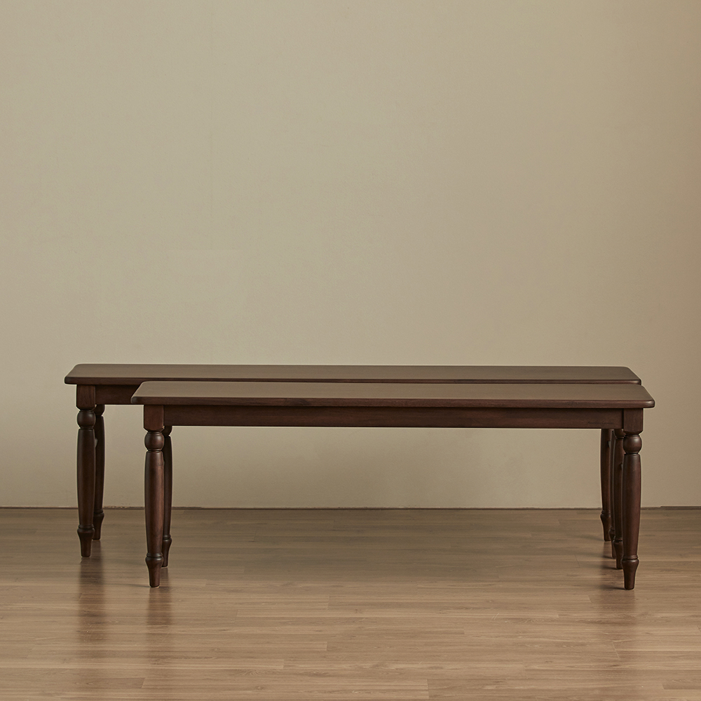 로맨틱캬바레 원목 벤치 카페 빈티지 인테리어 식탁의자 1200