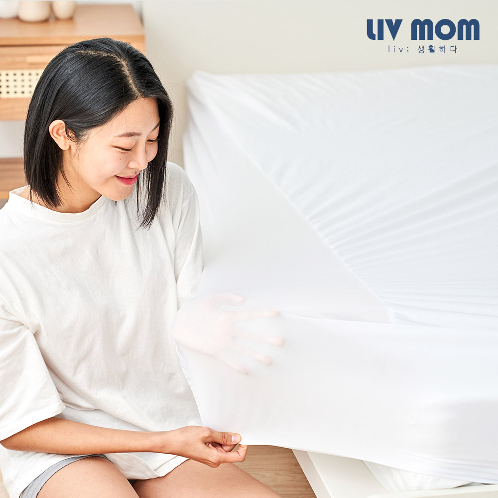 리브맘 숨쉬는 진드기방지 쫀득 매트리스 커버 방수커버 침대매트리스 패드 싱글 이미지 7