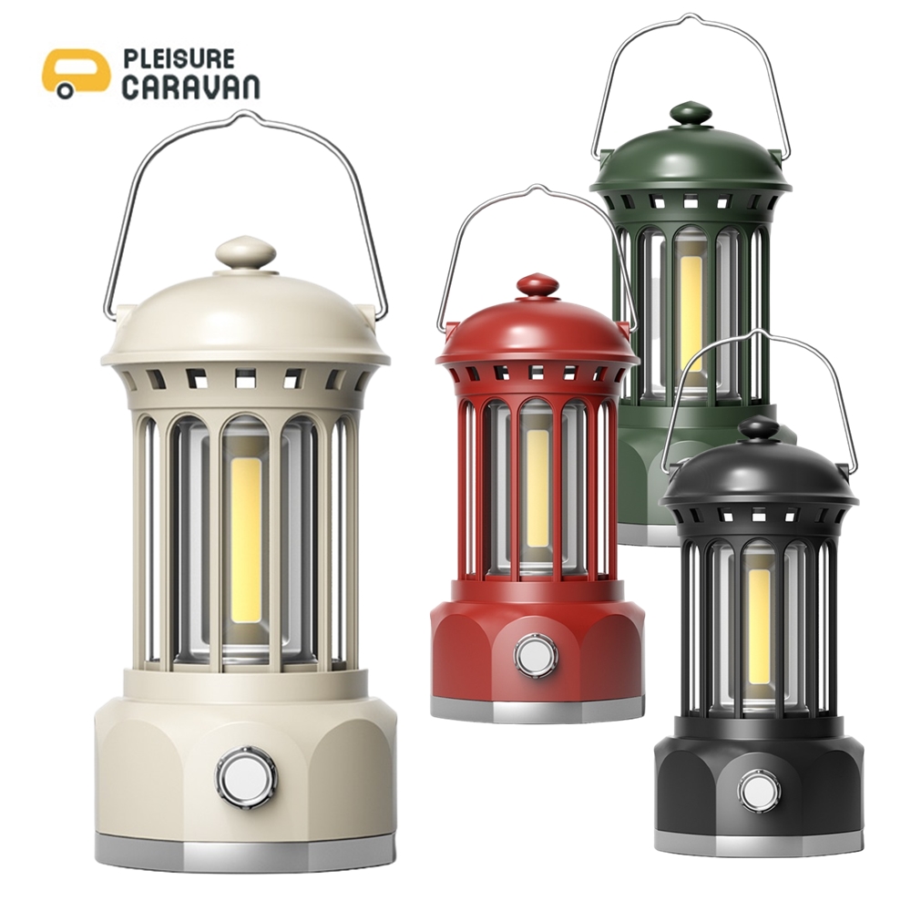 레트로 아웃도어 캠핑 랜턴 AA배터리 타입 400루멘 밝기조절 감성캠핑용품 차박용품