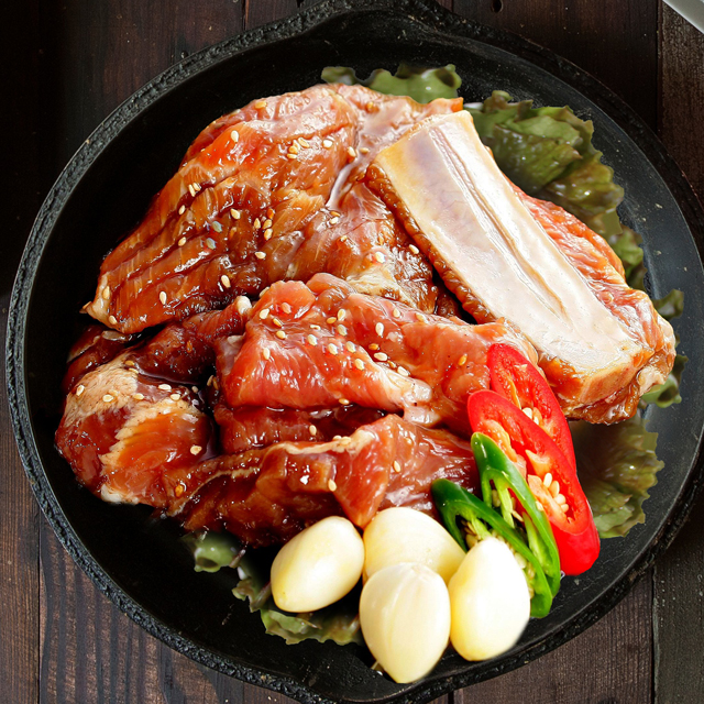 갈비아저씨 국내산 한돈 수제 양념 돼지갈비 선물세트 900G 3팩 - 상세 이미지 2
