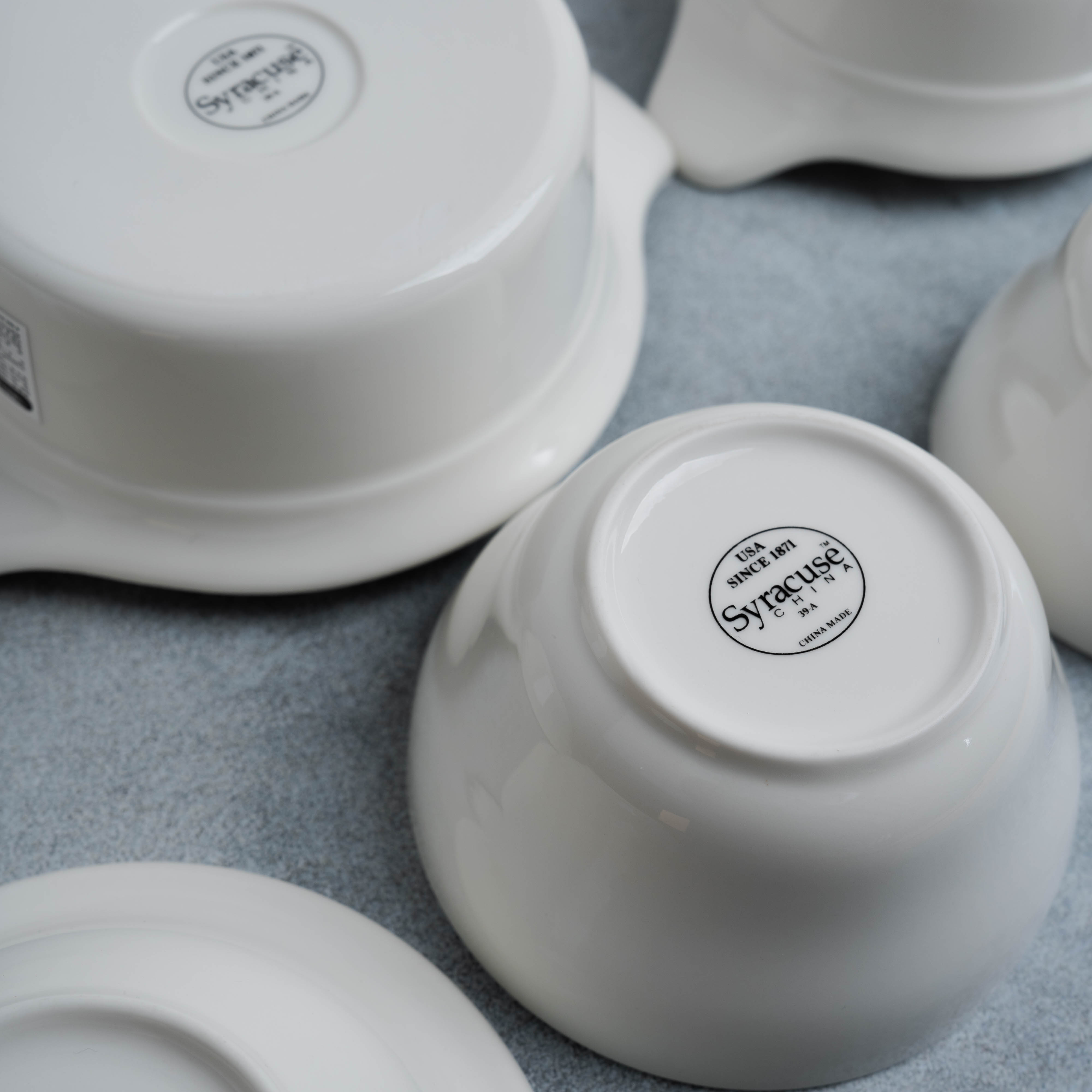 시라쿠스 뉴욕 화이트 샐러드 시리즈 크림 돈까스 원형 접시 18cm