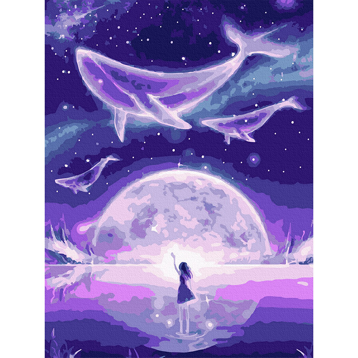 꿈꾸는 고래 [캔버스형] [그리기] 30x40 : 아트젤리 ARTJELLY