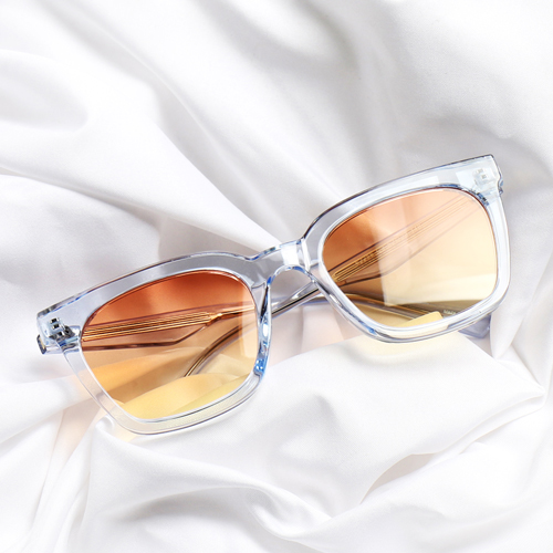 빅사이즈 대두 뿔테 투명 클리어 틴트 가벼운 자외선차단 선글라스 UV400