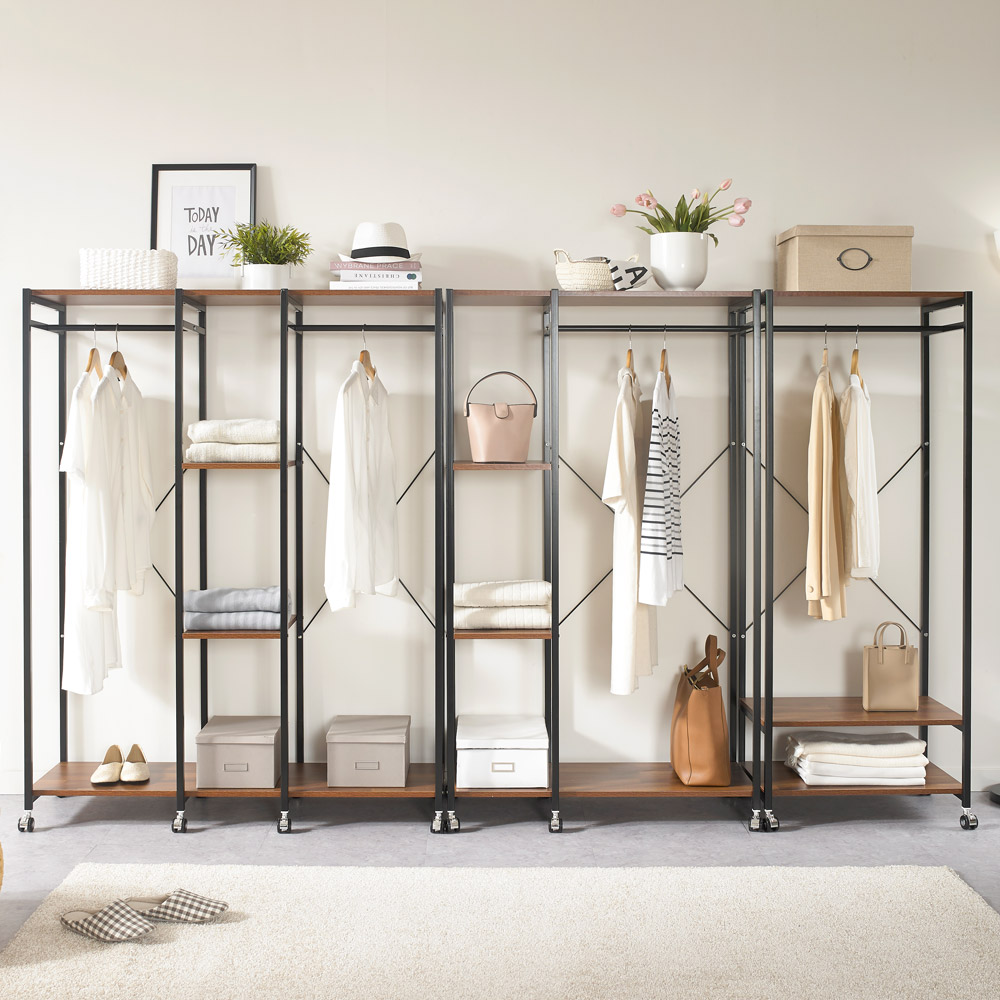 시스템 이동식 드레스룸 스탠드 옷걸이 옷장 수납 행거 일반형