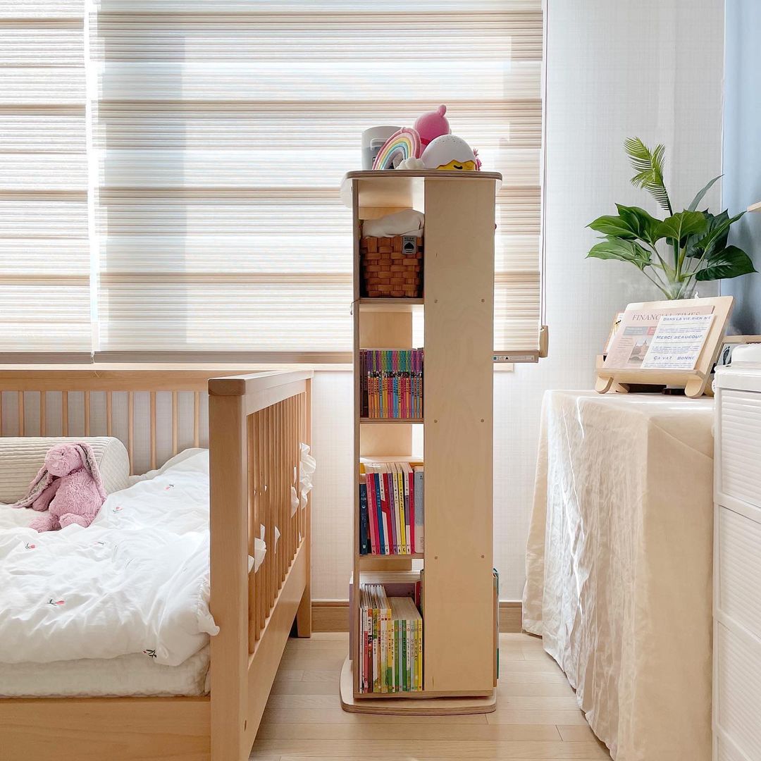 회전책장 아기  유아 키즈 어린이 책장 미르회전책장 4단 33-31-27-25