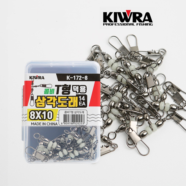 키우라 콤비 T형 삼각도래 K-172 벌크 쭈꾸미 갑오징어 직결 핀도래 채비