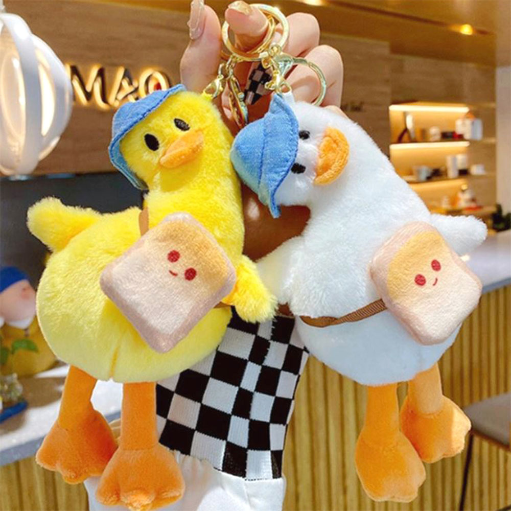 갸우뚱 오리 키링 귀여운 가방장식 duck 백팩 애니멀 스트랩홀더 캐릭터 동물 악세사리 - 상세 이미지 2
