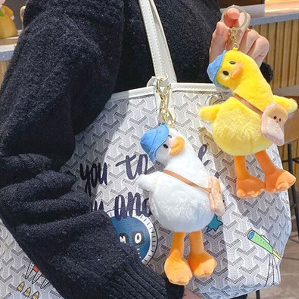 갸우뚱 오리 키링 귀여운 가방장식 duck 백팩 애니멀 스트랩홀더 캐릭터 동물 악세사리 - 상세 이미지 3