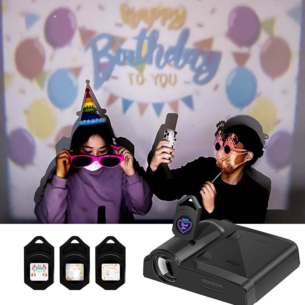 젤센 파티빔 생일빔 미니빔 프로젝터 홈파티 감성 파티용품 배경꾸미기 인스타 - 상품 이미지