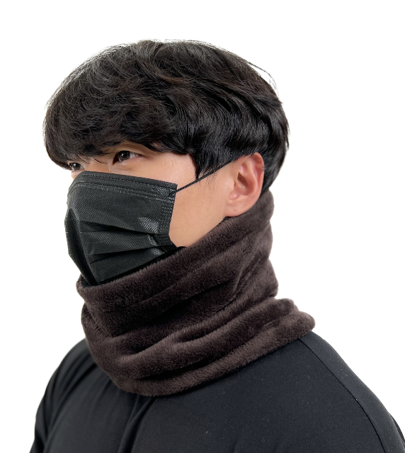 겨울 등산 골프 스키 스노우 보드 방한 기모 겨울용 자전거 넥 워머 바라클라바 목 가리개 브라운 - 상품 이미지