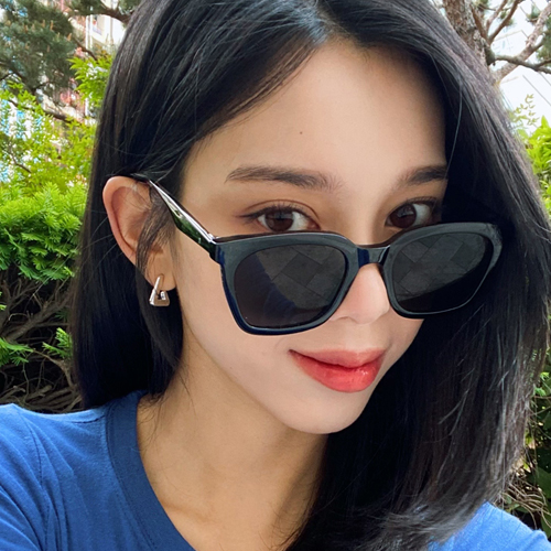 빅사이즈 대두 뿔테 투명 클리어 틴트 가벼운 자외선차단 선글라스 UV400