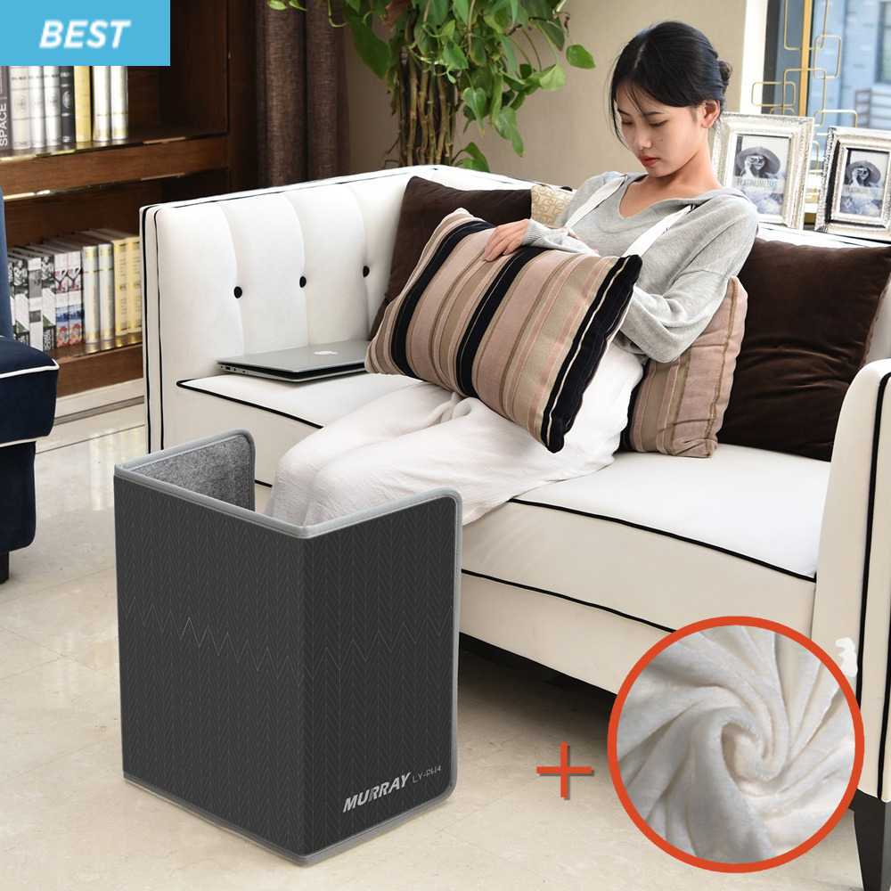 파티션 히터 난로 전기 발난로 접이식 사무실 워머 캠핑 난로 극세사무릎담요 포함