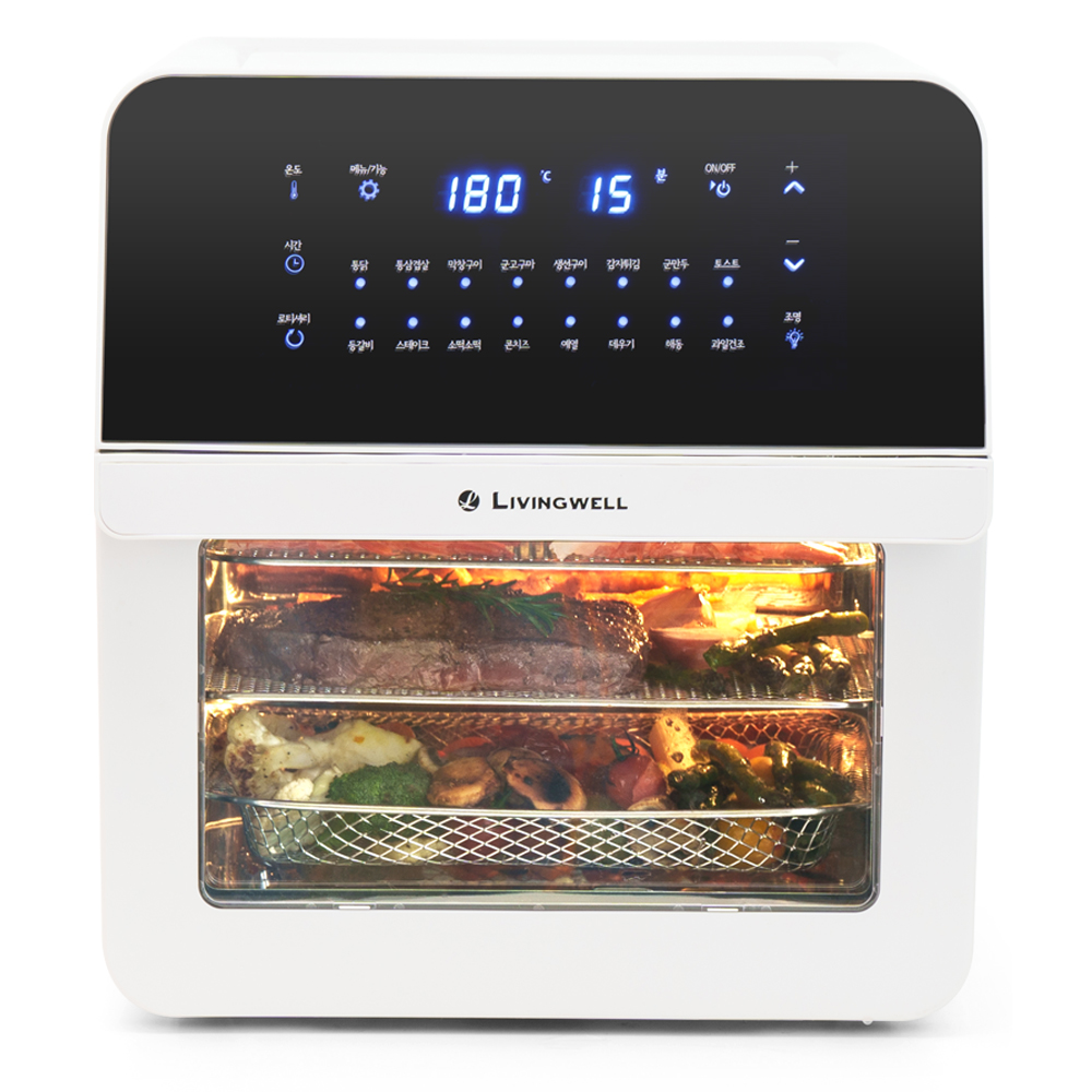 리빙웰 스텐 에어프라이어 대용량 16리터 AF16, 화이트, AF16 상세사진 1