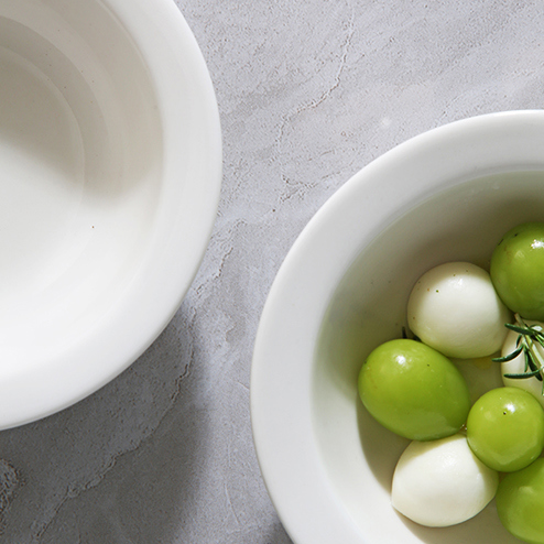 시라쿠스 뉴욕 화이트 샐러드 시리즈 크림 돈까스 원형 접시 18cm