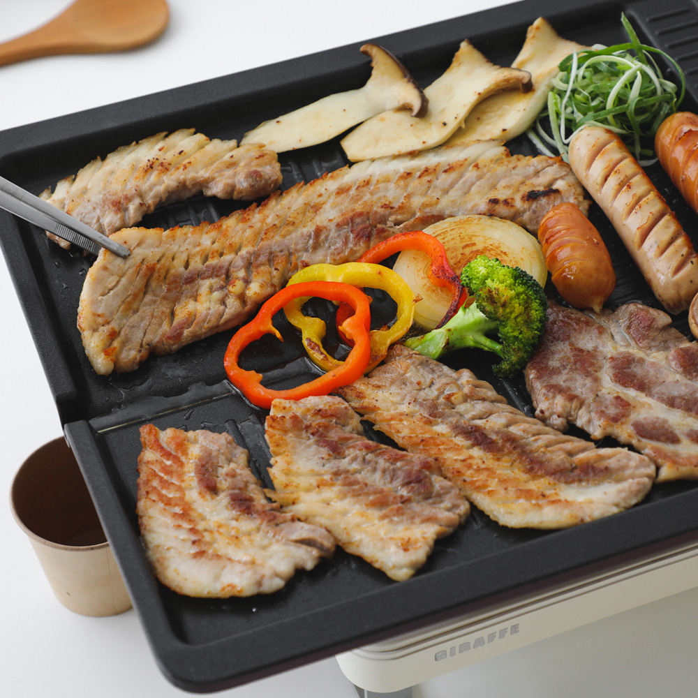 시샘 업소용 기름안튀는 고기 불판 가정용 바베큐 소고기 삼겹살 캠핑 안심 그릴