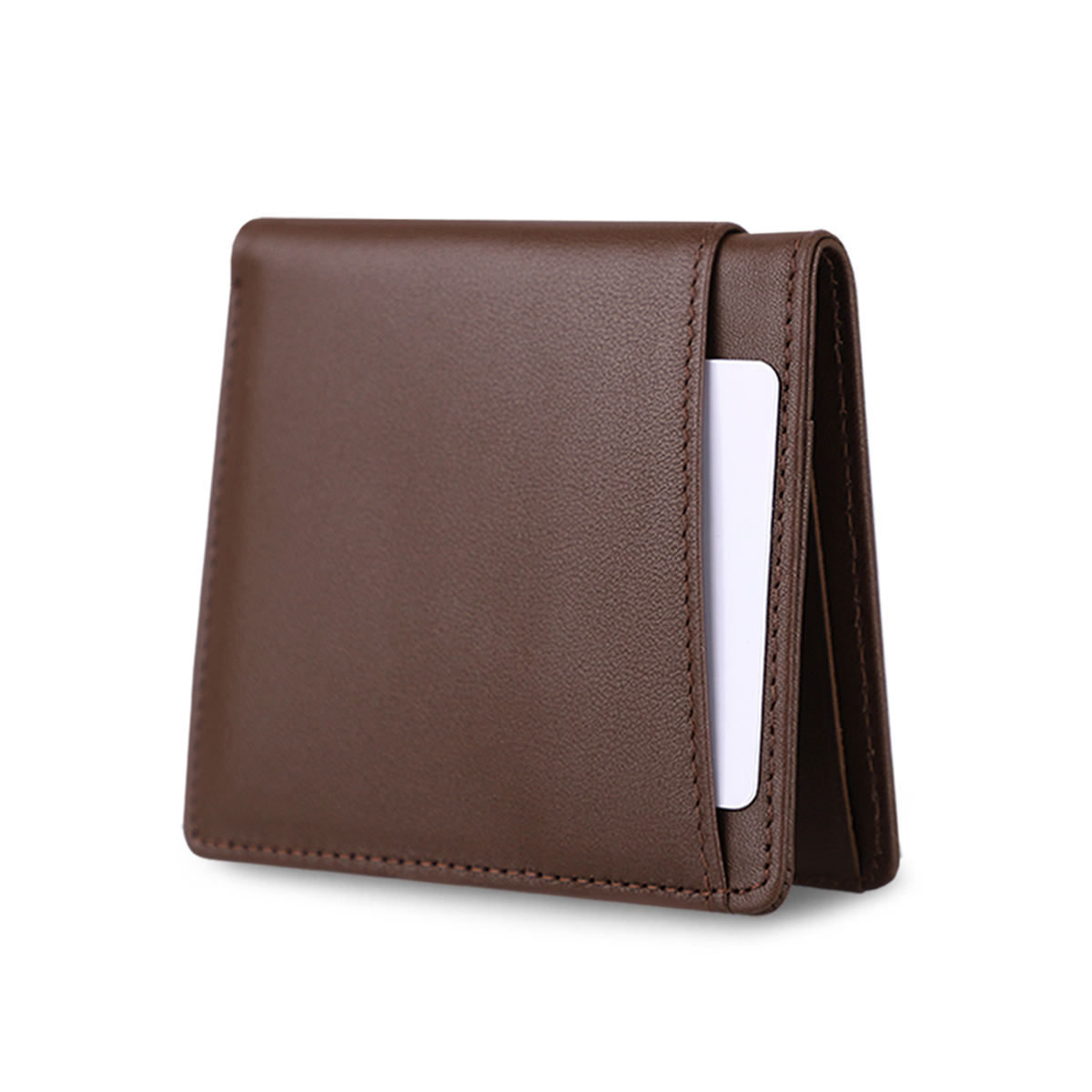 에가든 시티월렛 카드 명함 외부 포켓 가죽 반 지갑 브라운