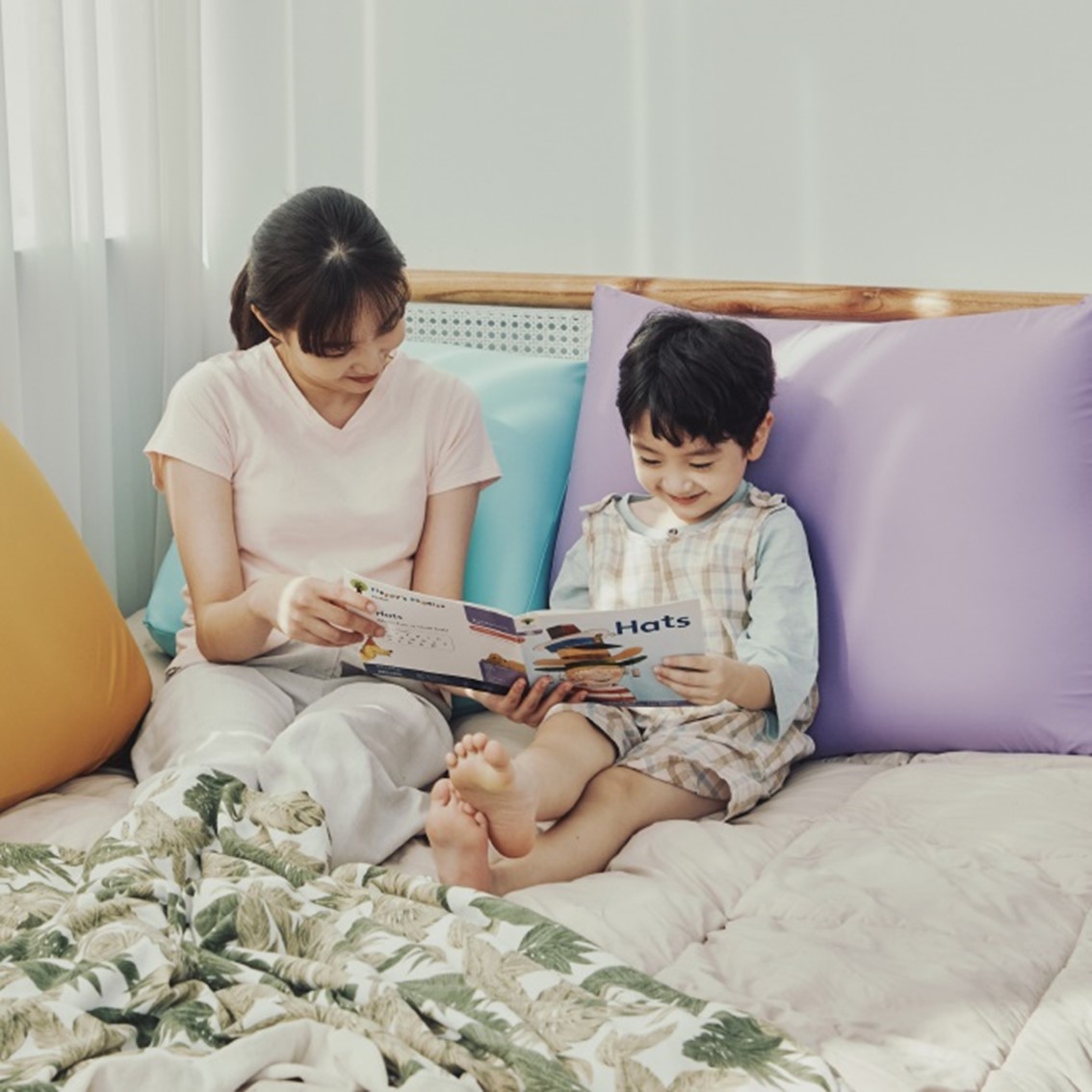 생활특권 소형 어린이 삼각 등받이 쿠션 침대 허리 쿠션 이미지 6