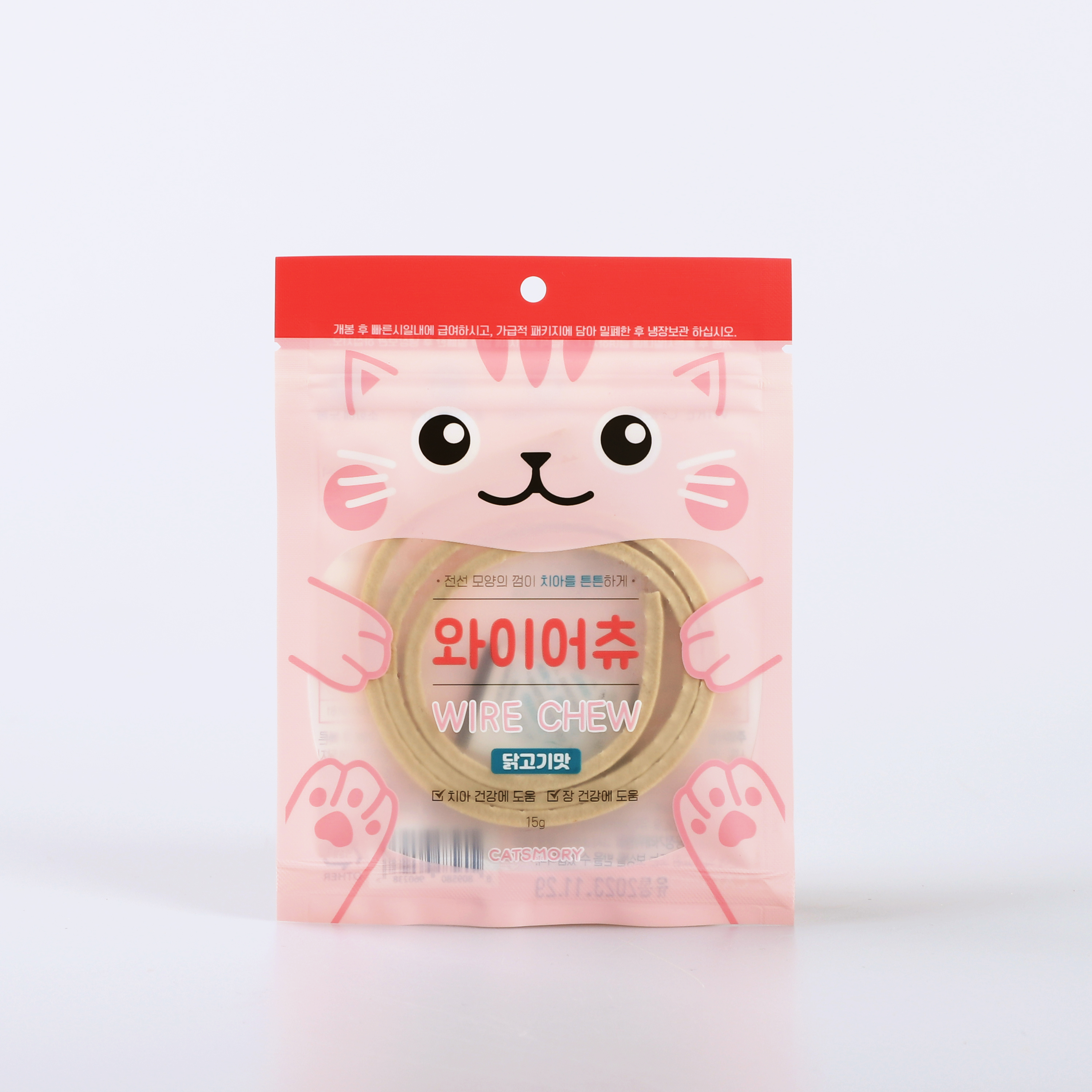 캣츠모리 와이어츄 고양이껌 덴탈껌 양치껌 치석제거 간식 닭고기, 105g, 2개 - 상세 이미지 5