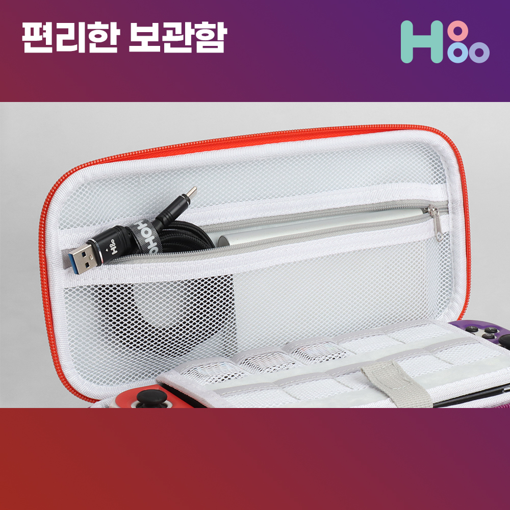 닌텐도스위치 OLED 파우치 케이스 포몬스칼렛바이올렛 커버H14 - 상세 이미지 2