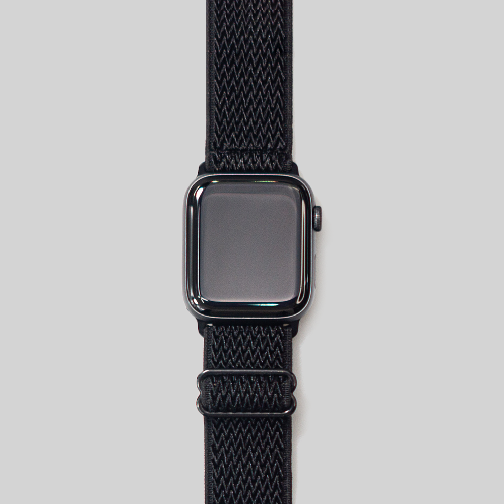 프리사이즈 애플워치 솔로루프 W라인 브레이드 나일론 밴드 스트랩 시계 줄 3 4 5 6 7 SE 8 10 울트라 호환 - 상품 이미지