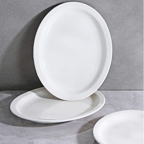 시라쿠스 뉴욕 화이트 샐러드 시리즈 크림 돈까스 원형 접시 18cm