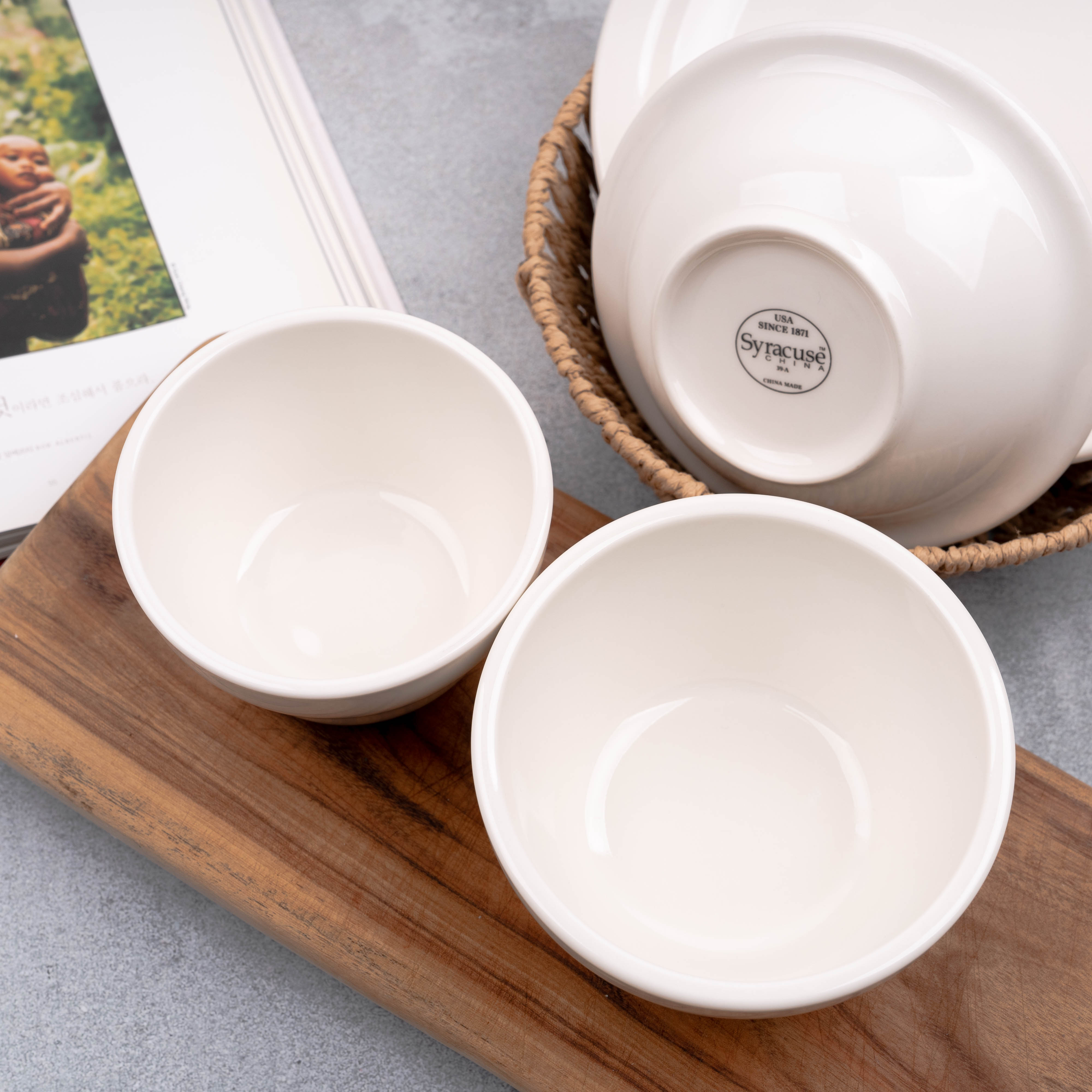 시라쿠스 뉴욕 화이트 샐러드 시리즈 크림 돈까스 원형 접시 18cm