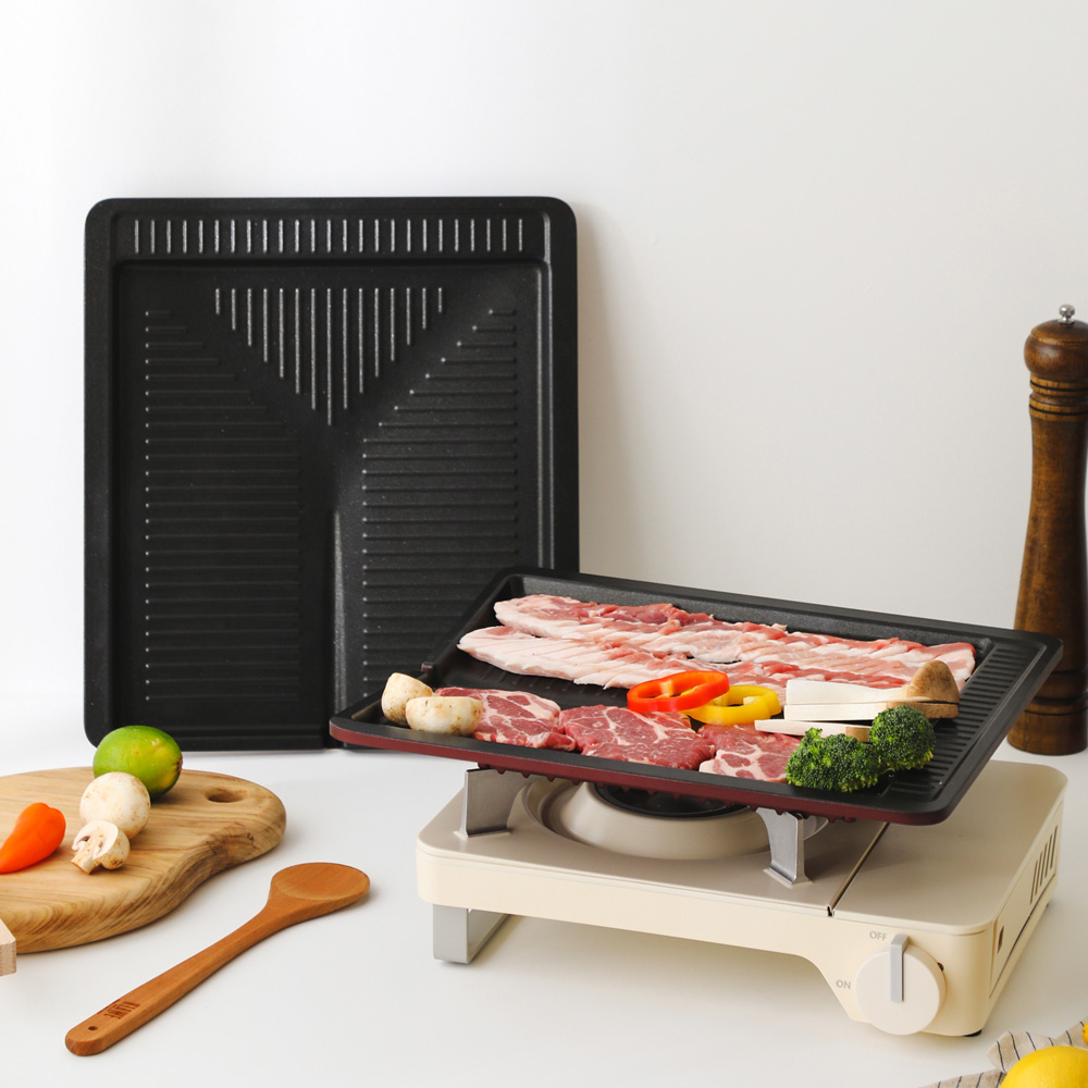 시샘 업소용 기름안튀는 고기 불판 가정용 바베큐 소고기 삼겹살 캠핑 안심 그릴