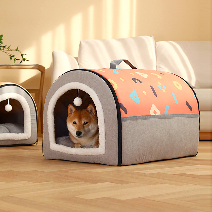 강아지집 중형견 하우스 고양이 숨숨집 겨울 보온 텐트 S