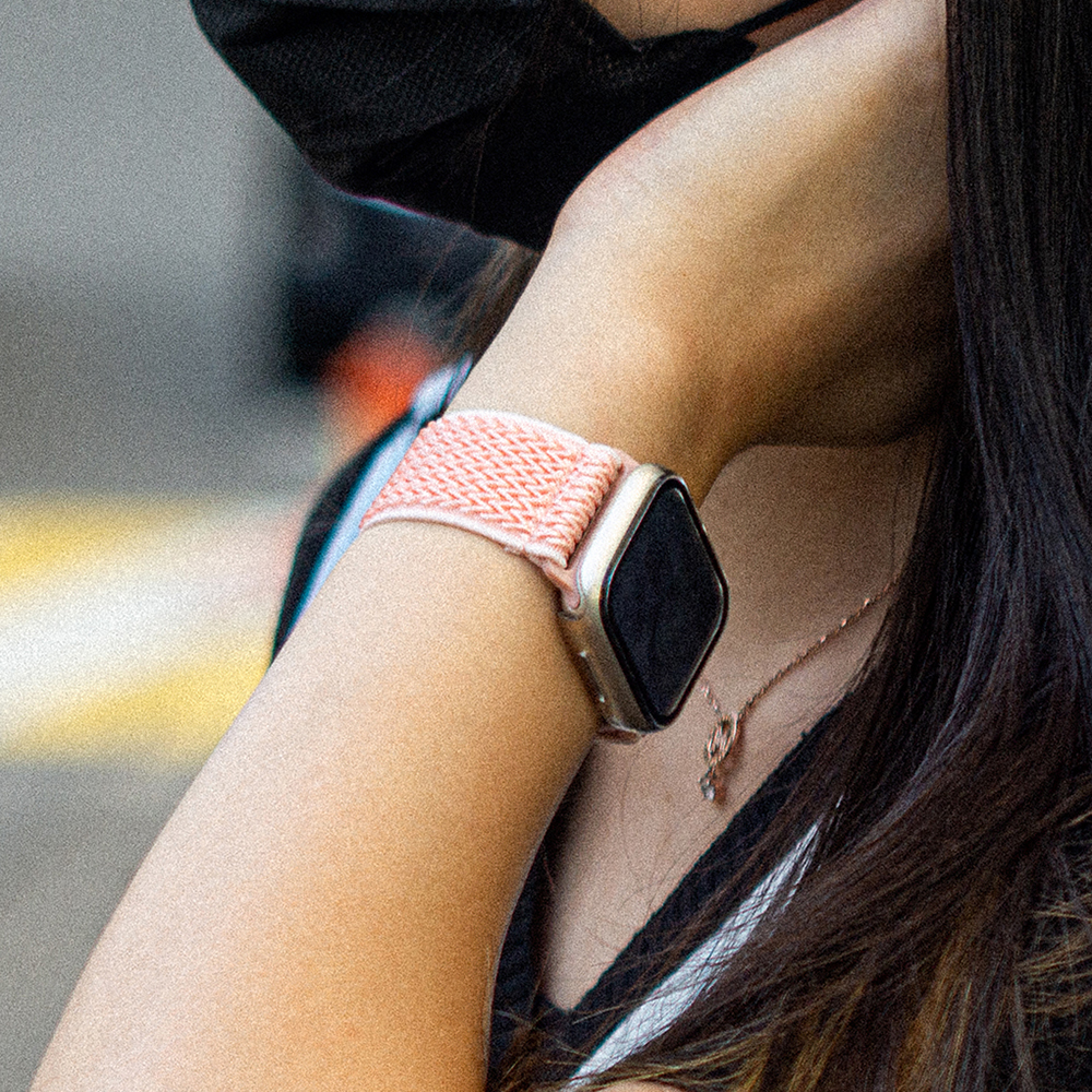 프리사이즈 애플워치 솔로루프 W라인 브레이드 나일론 밴드 스트랩 시계 줄 3 4 5 6 7 SE 8 10 울트라 호환 - 상세 이미지 3