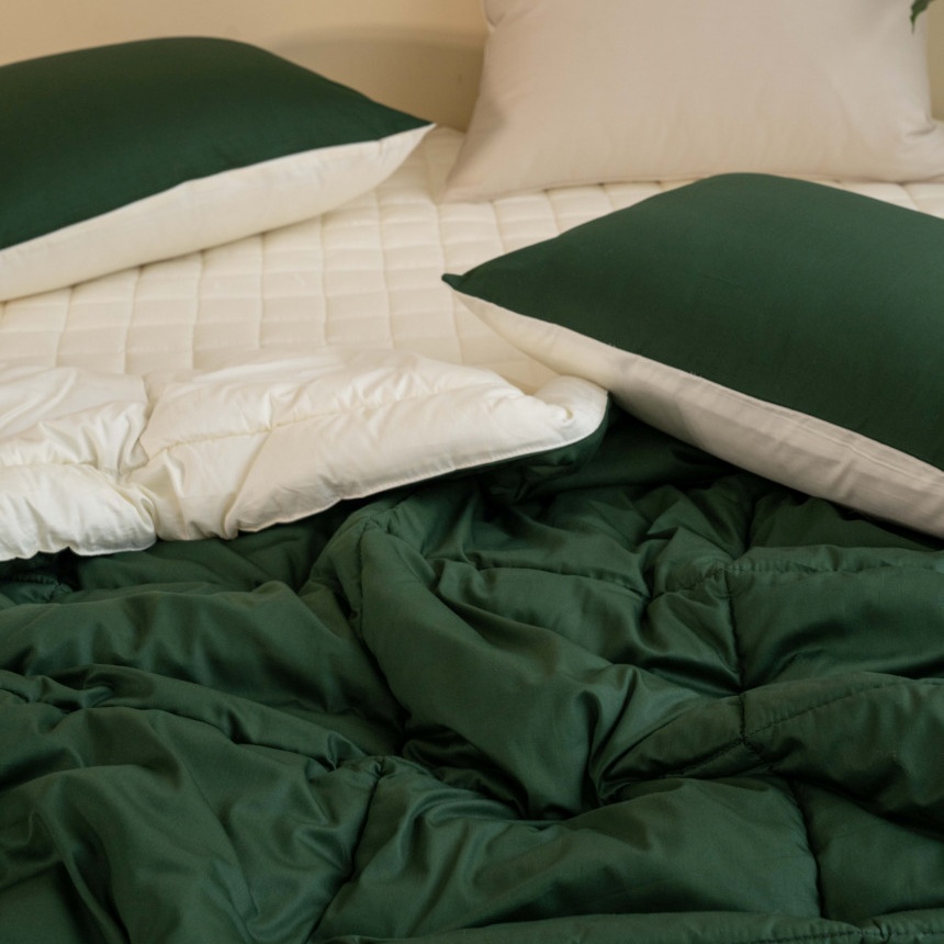 차렵 이불세트 호텔식 기숙사 신혼 이불 사계절 침구세트 침구류 S/SS 딥그린