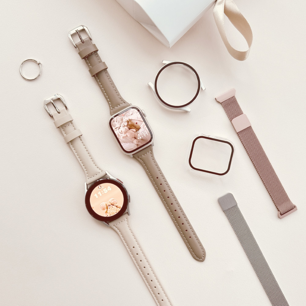 애플워치 갤럭시워치 10 9 8 7 6 5 4 호환 스트랩 케이스 선물 세트 여친 생일 축하 SE