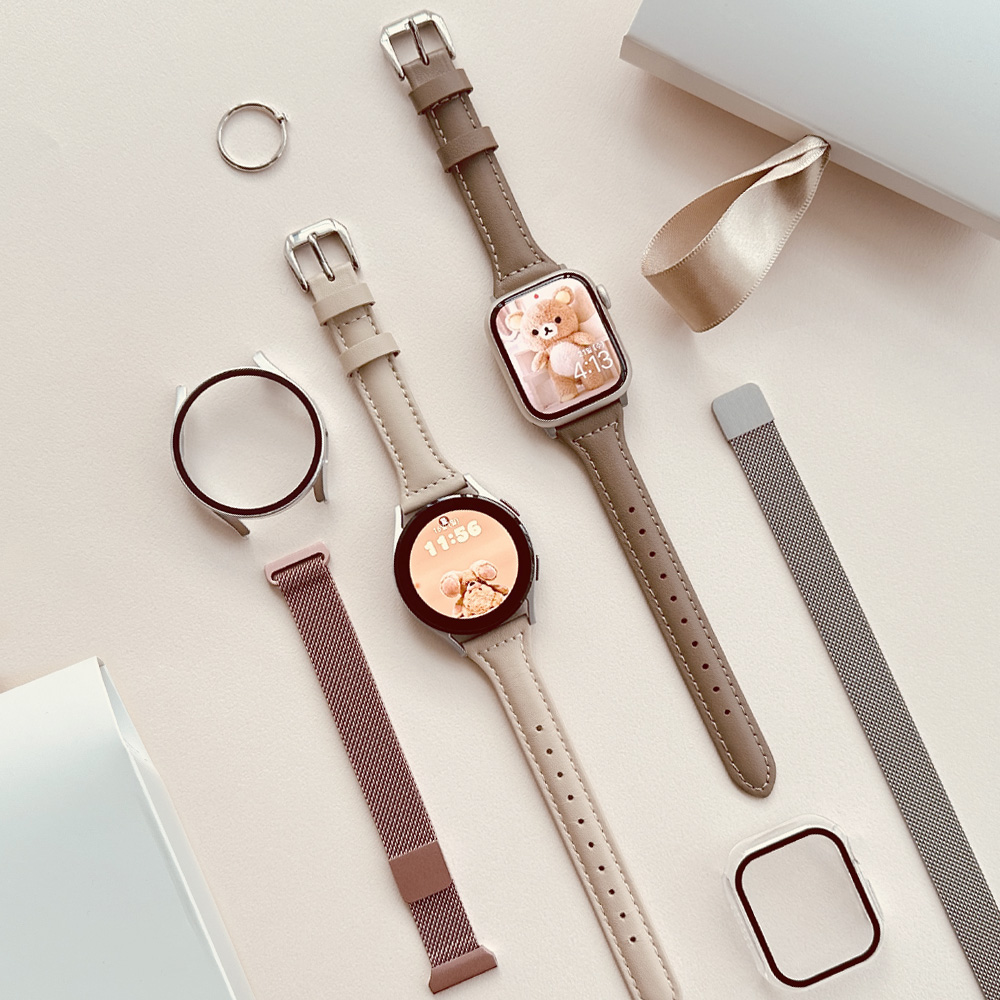 애플워치 갤럭시워치 10 9 8 7 6 5 4 호환 스트랩 케이스 선물 세트 여친 생일 축하 SE - 상세 이미지 2