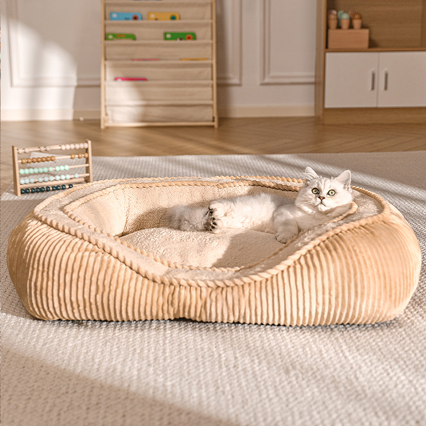 강아지 방석 고양이 방석 애견 이불 도넛 극세사 겨울 쿠션 S