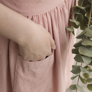 모네 카페 바리스타 어린이집 주방 방수 에이프런 원피스형 린넨 면 원피스... 솔직 후기 | 실제 배치 사진 포함 - 상품 이미지 2