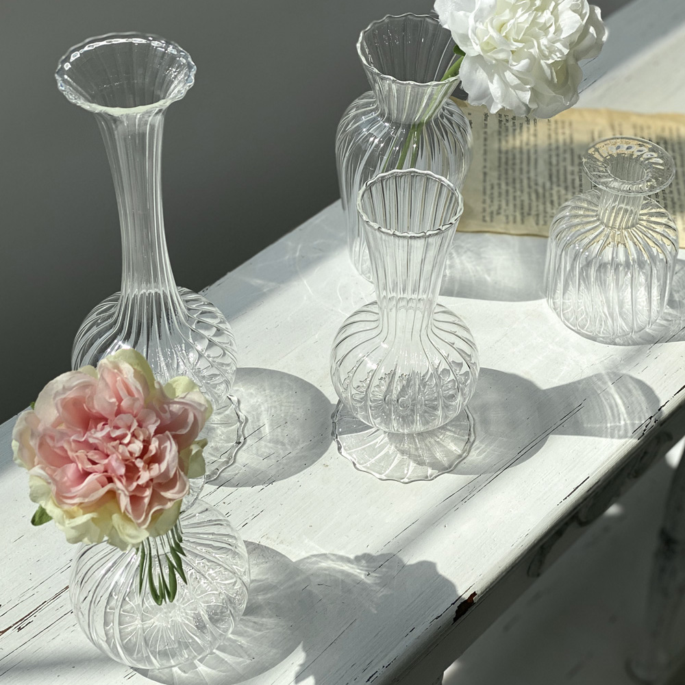 마티니 북유럽 엔틱 테이블 미니 호리병 유리 화병 유리병 공병 C타입