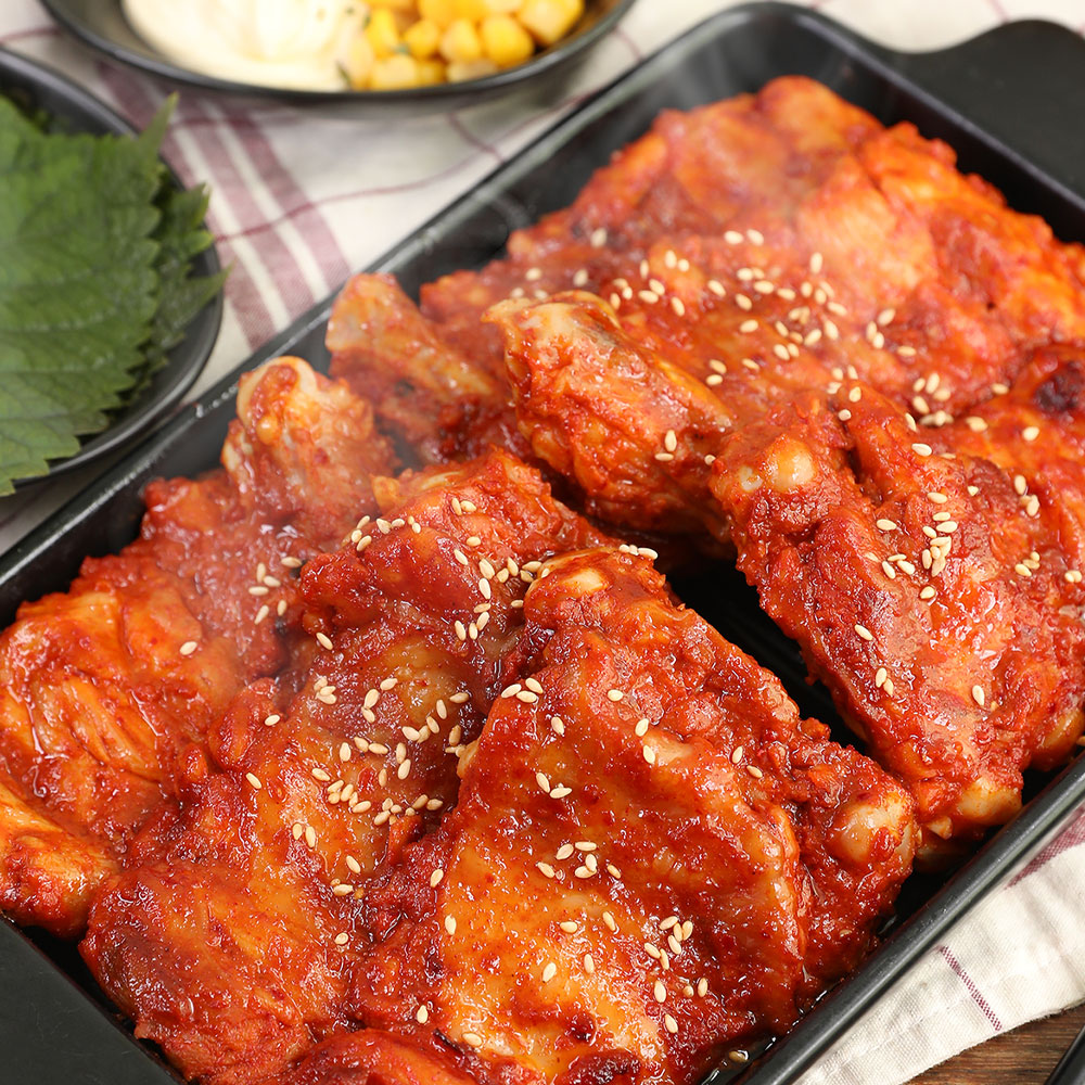 셰프애찬 스테이크 닭갈비 1팩(4대) 소금 양념 구이 캠핑 - 상세 이미지 3