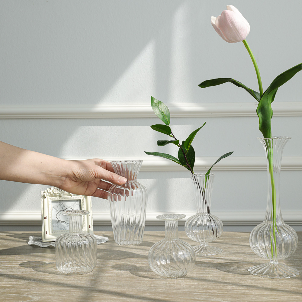 마티니 북유럽 엔틱 테이블 미니 호리병 유리 화병 유리병 공병 C타입