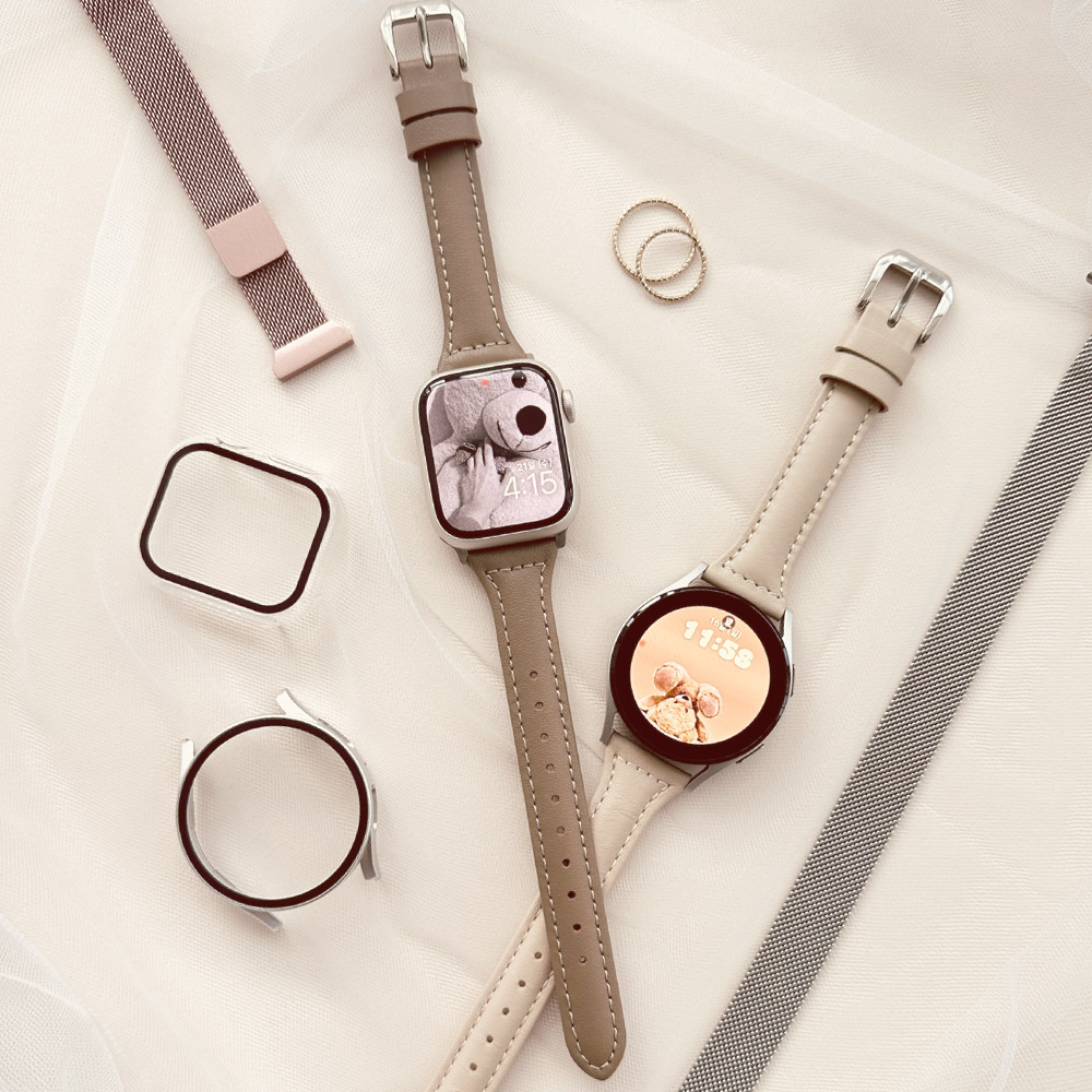애플워치 갤럭시워치 10 9 8 7 6 5 4 호환 스트랩 케이스 선물 세트 여친 생일 축하 SE - 상세 이미지 3